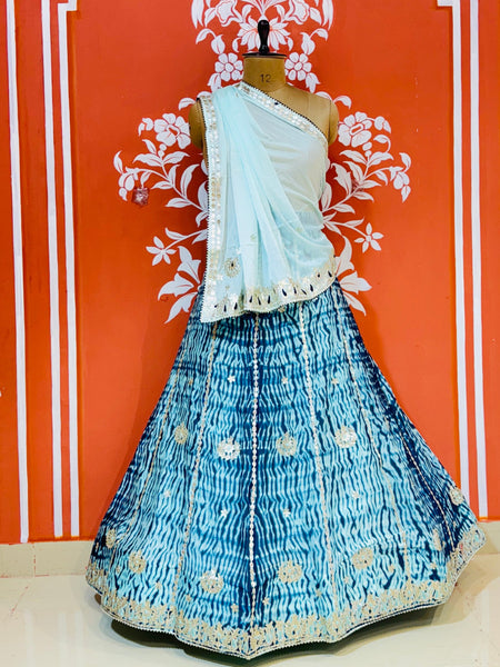SHIBORI BHANDEJ GOTA PATTI CHINON LEHENGA