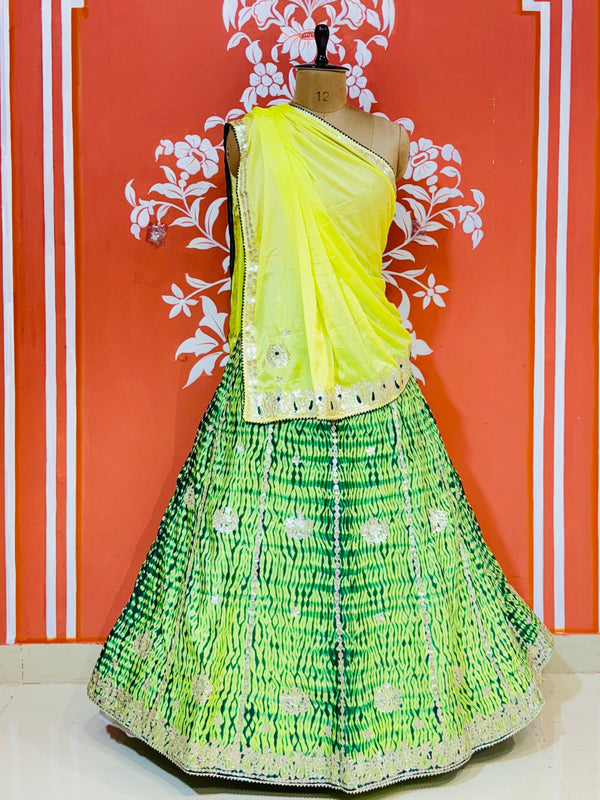 SHIBORI BHANDEJ GOTA PATTI CHINON LEHENGA
