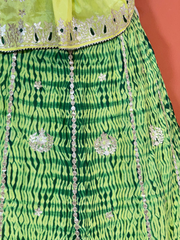 SHIBORI BHANDEJ GOTA PATTI CHINON LEHENGA