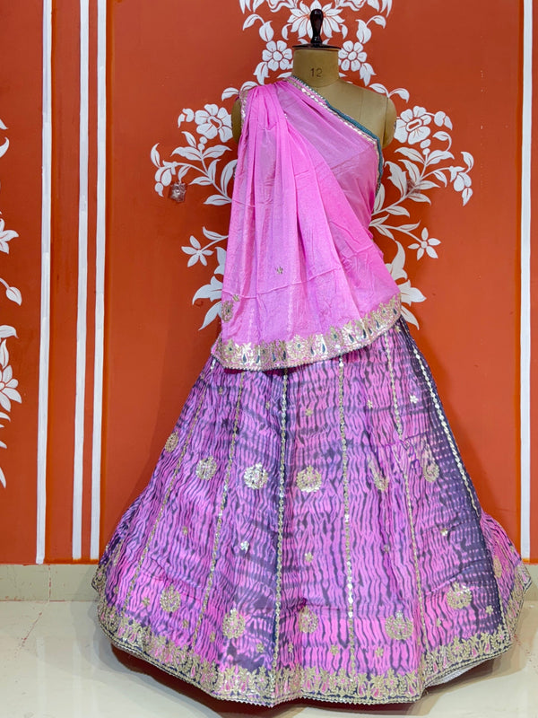 SHIBORI BHANDEJ GOTA PATTI CHINON LEHENGA