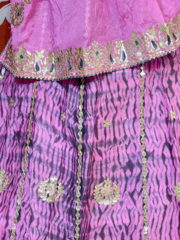 SHIBORI BHANDEJ GOTA PATTI CHINON LEHENGA