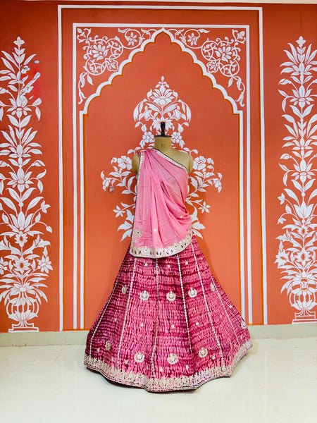 SHIBORI BHANDEJ GOTA PATTI CHINON LEHENGA