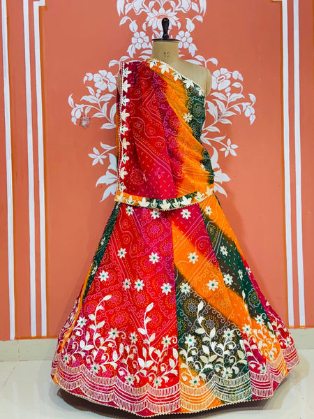 BHANDEJ MACHINE GOTA WORK LEHENGA