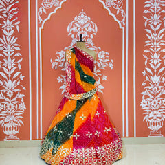 BHANDEJ MACHINE GOTA WORK LEHENGA
