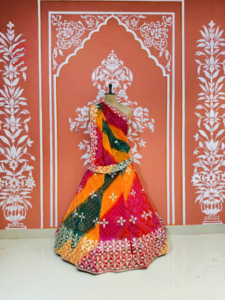 BHANDEJ MACHINE GOTA WORK LEHENGA