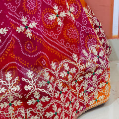 BHANDEJ MACHINE GOTA WORK LEHENGA