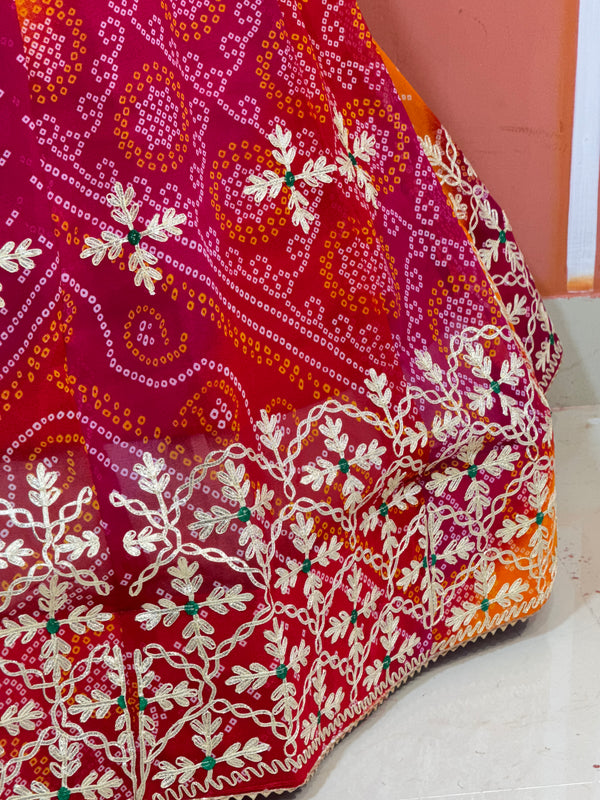 BHANDEJ MACHINE GOTA WORK LEHENGA