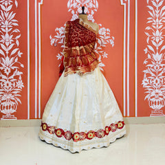 GOTA PATTI COSMOS TISSUE HANDWORK LEHENGA
