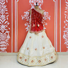 GOTA PATTI COSMOS TISSUE KACHI PATTI LEHENGA
