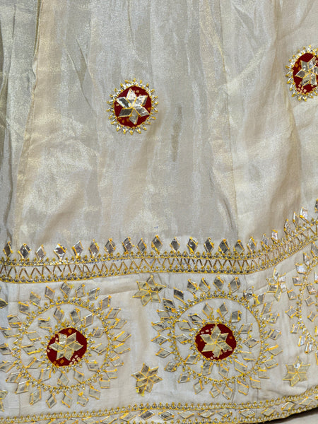 GOTA PATTI COSMOS TISSUE KACHI PATTI LEHENGA