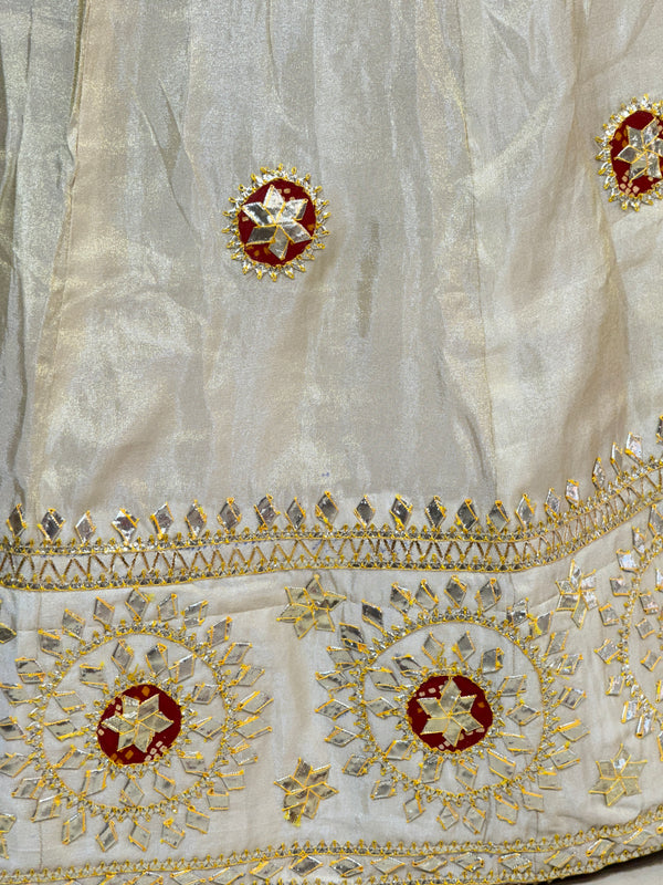GOTA PATTI COSMOS TISSUE KACHI PATTI LEHENGA