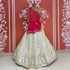 GOTA PATTI COSMOS TISSUE KACHI PATTI LEHENGA