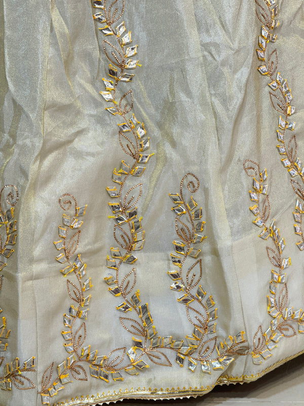 GOTA PATTI COSMOS TISSUE KACHI PATTI LEHENGA