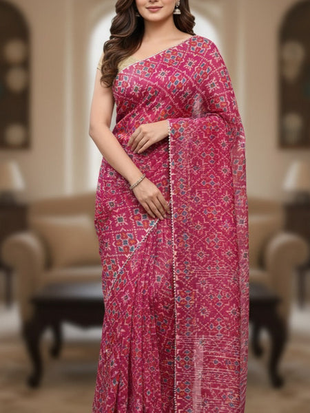 KOTA DORIYA AJRAK SAREE