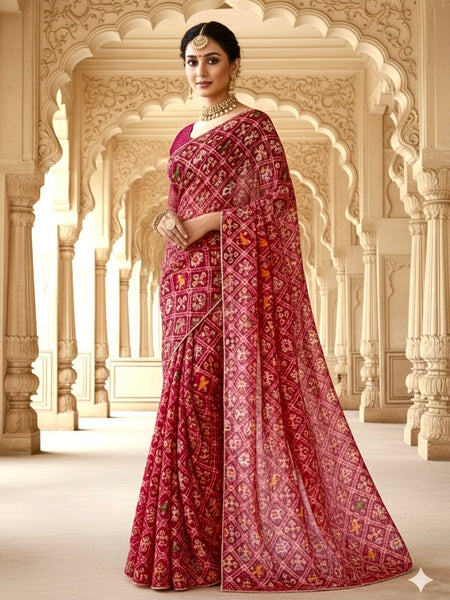 KOTA DORIYA ELEPHANT AJRAK SAREE