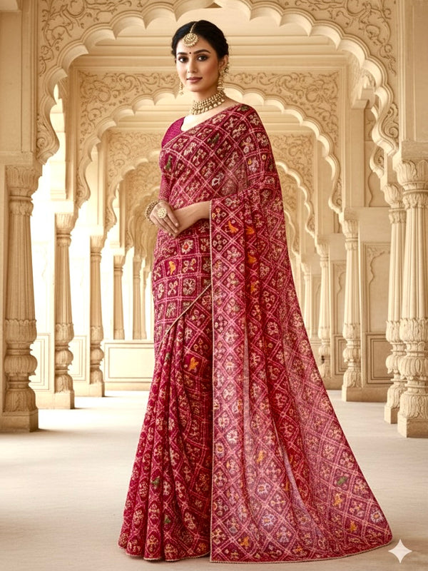 KOTA DORIYA ELEPHANT AJRAK SAREE