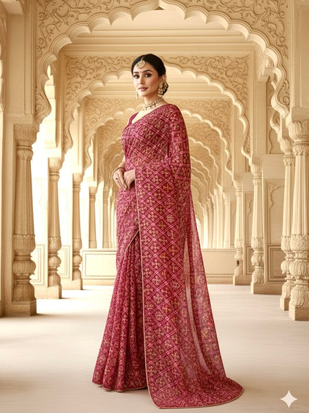 KOTA DORIYA ELEPHANT AJRAK SAREE