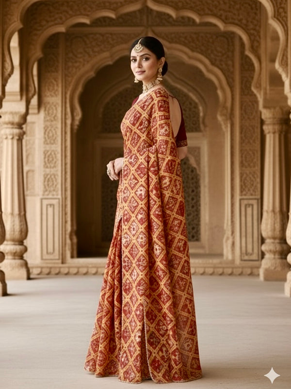 KOTA DORIYA ELEPHANT AJRAK SAREE