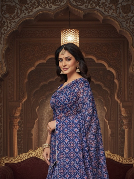KOTA DORIYA AJRAK SAREE