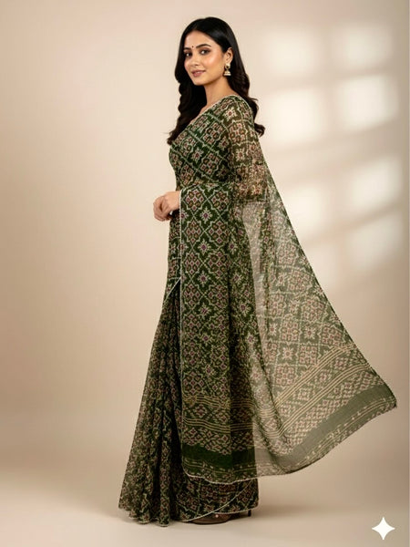 KOTA DORIYA AJRAK SAREE