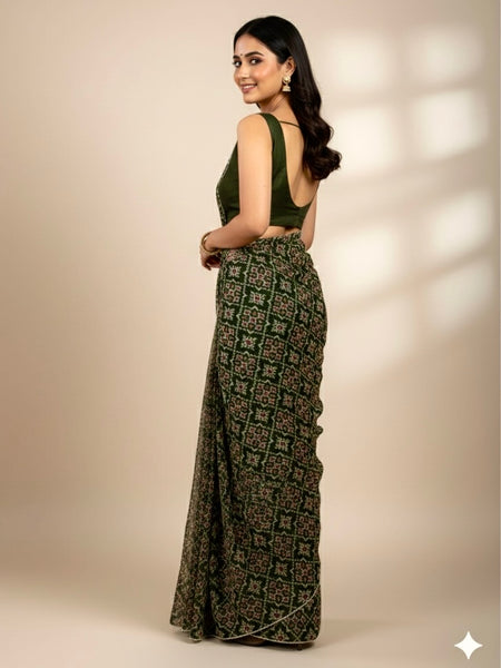KOTA DORIYA AJRAK SAREE