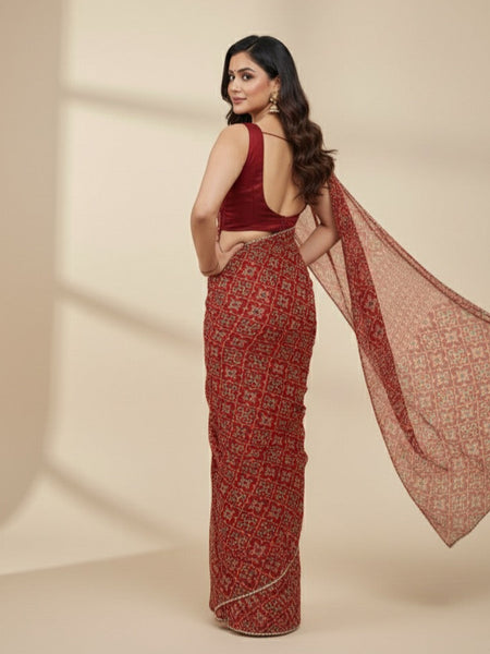 KOTA DORIYA AJRAK SAREE