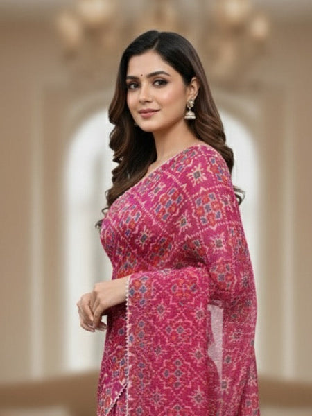 KOTA DORIYA AJRAK SAREE