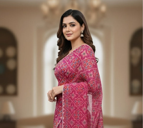 KOTA DORIYA AJRAK SAREE