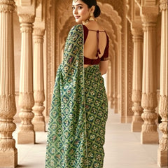 KOTA DORIYA ELEPHANT AJRAK SAREE