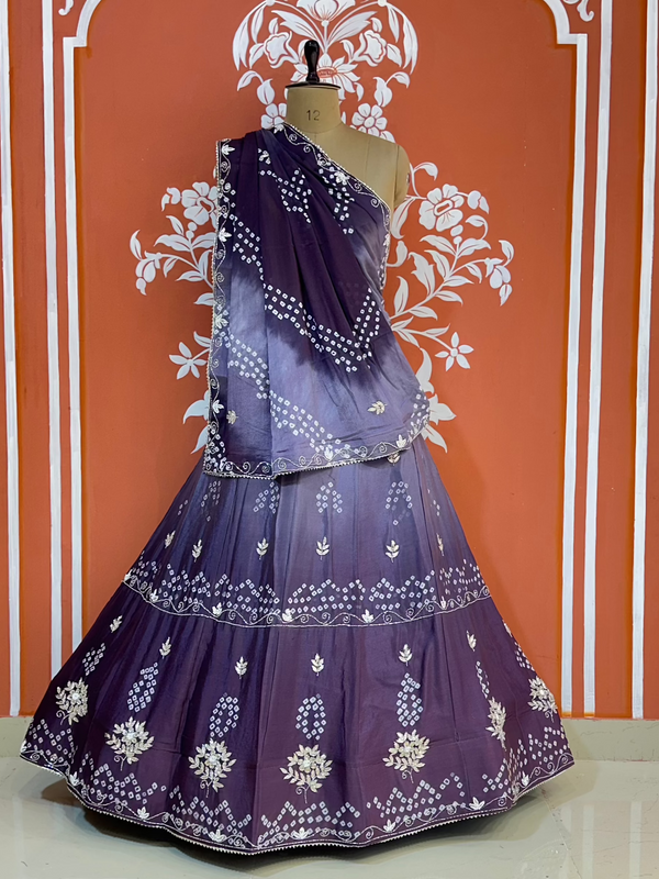 AARI GOTA PATTI CHINON BHANDEJ LEHENGA