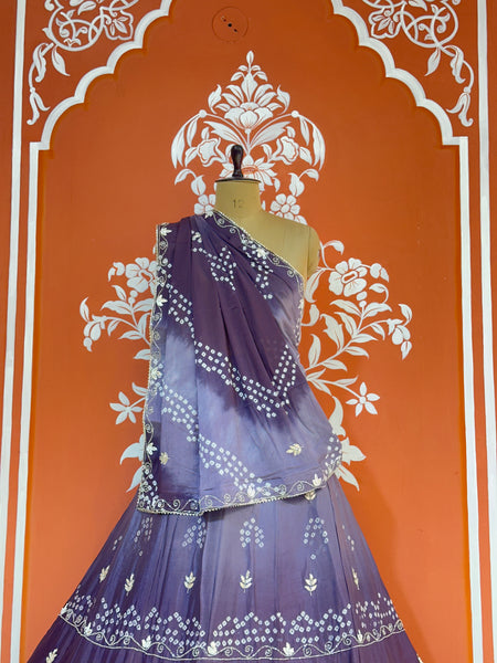 AARI GOTA PATTI CHINON BHANDEJ LEHENGA