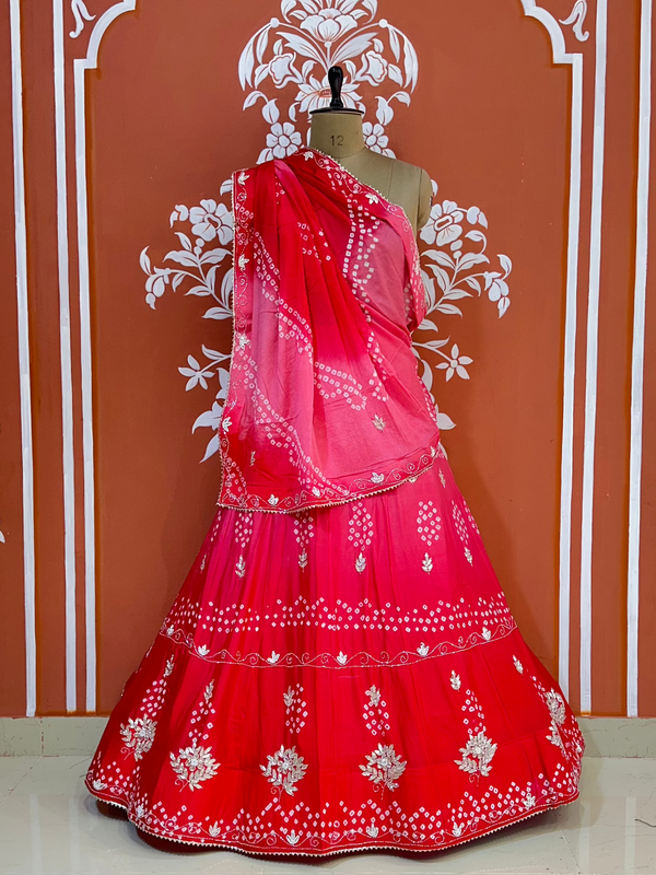 AARI GOTA PATTI CHINON BHANDEJ LEHENGA