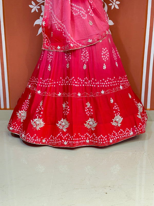 AARI GOTA PATTI CHINON BHANDEJ LEHENGA