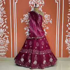 AARI GOTA PATTI CHINON BHANDEJ LEHENGA