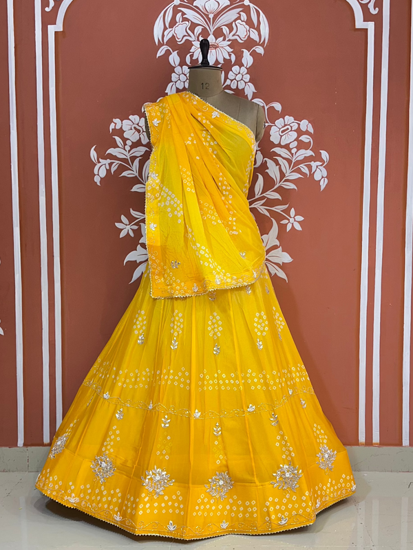 AARI GOTA PATTI CHINON BHANDEJ LEHENGA