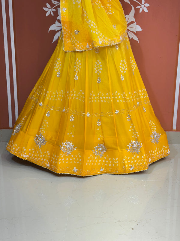 AARI GOTA PATTI CHINON BHANDEJ LEHENGA