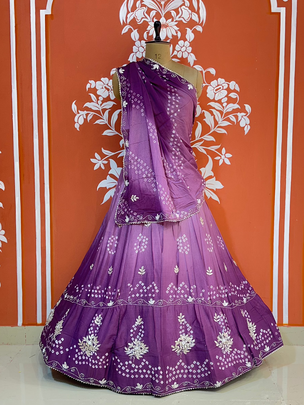 AARI GOTA PATTI CHINON BHANDEJ LEHENGA