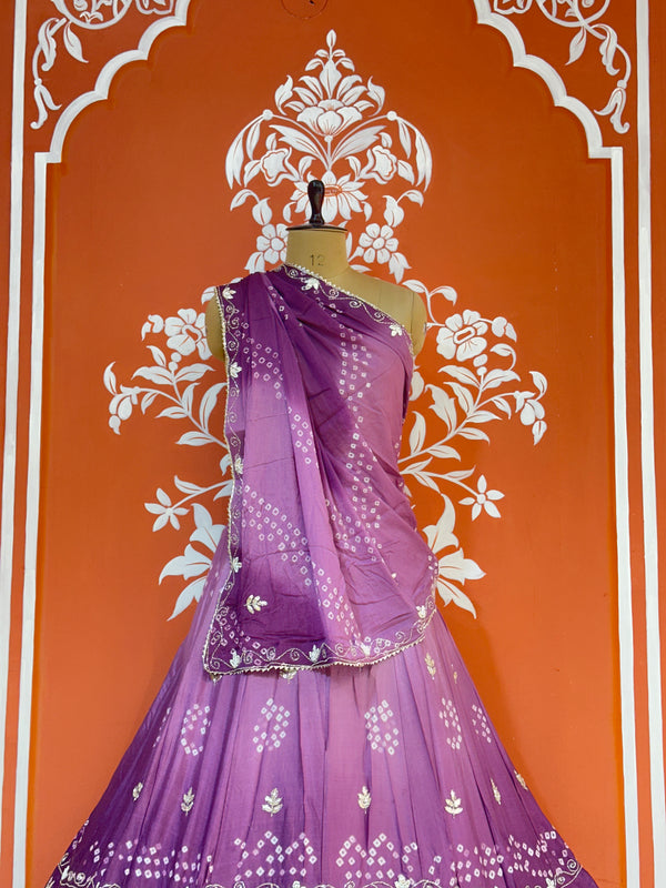 AARI GOTA PATTI CHINON BHANDEJ LEHENGA