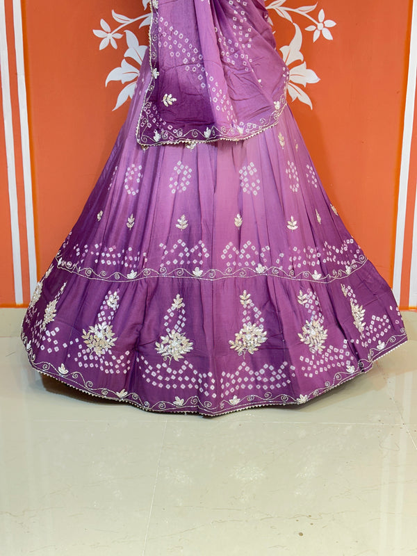 AARI GOTA PATTI CHINON BHANDEJ LEHENGA