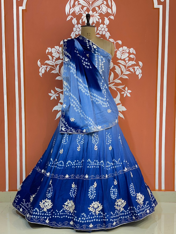 AARI GOTA PATTI CHINON BHANDEJ LEHENGA