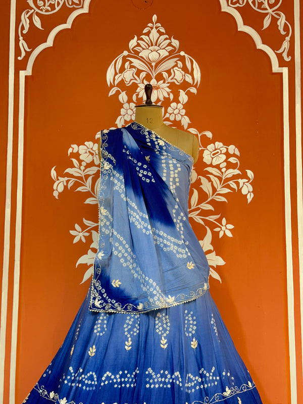 AARI GOTA PATTI CHINON BHANDEJ LEHENGA