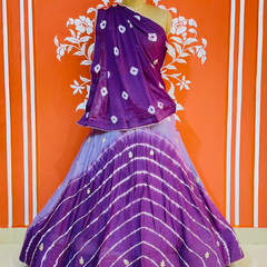 CHINON HANDWORK BHANDEJ LEHENGA