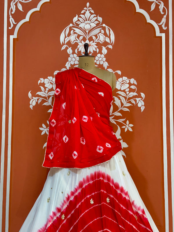 CHINON HANDWORK BHANDEJ LEHENGA