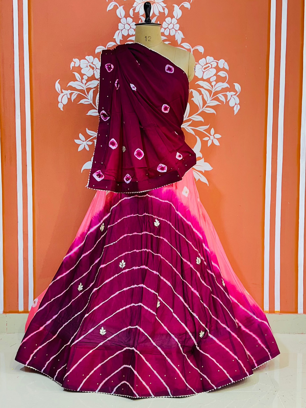 CHINON HANDWORK BHANDEJ LEHENGA