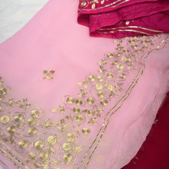 PITTAN WORK PURE CHIFFON SAREE
