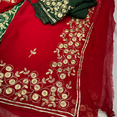 PITTAN WORK PURE CHIFFON SAREE