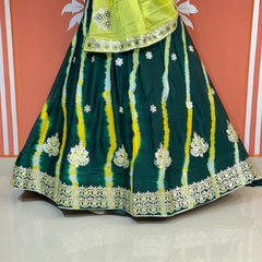CHINON AARI GOTA PATTI WORK LEHERIYA LEHENGA