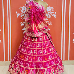 GAZI SILK ZARDOZI GOTA PATTI LEHENGA