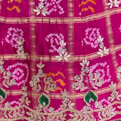 GAZI SILK ZARDOZI GOTA PATTI LEHENGA