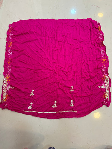 GAZI SILK ZARDOZI GOTA PATTI LEHENGA